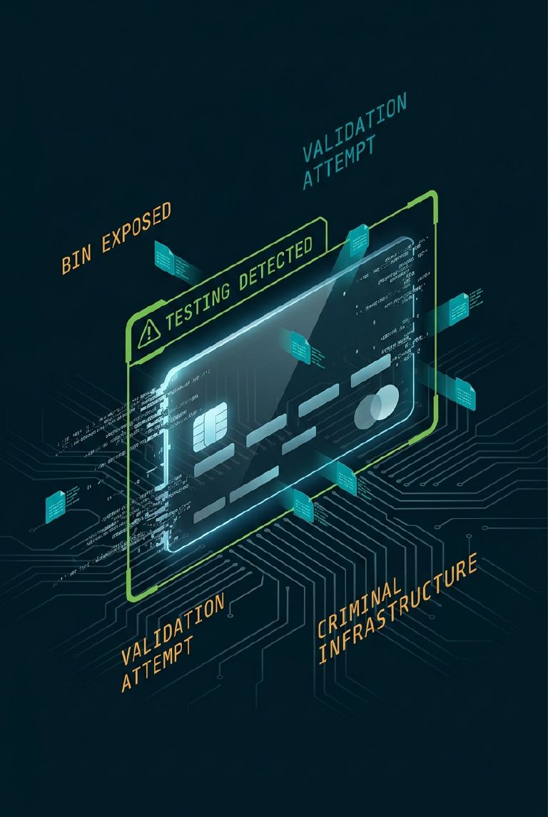 BIN monitoring card testing detection visualization
